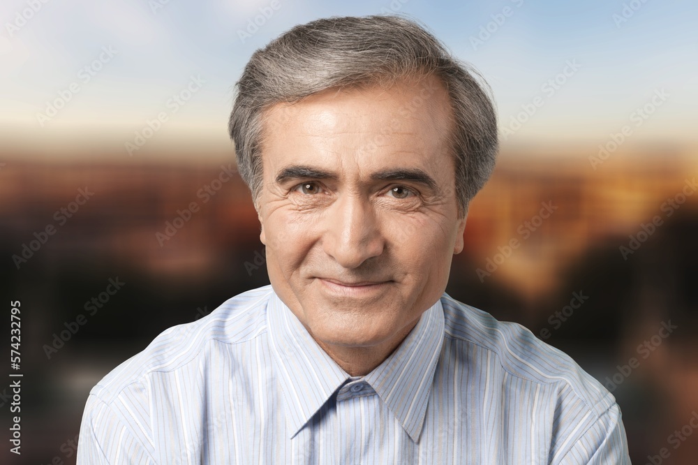 Fototapeta premium Happy Senior Man business Standing in outdoor