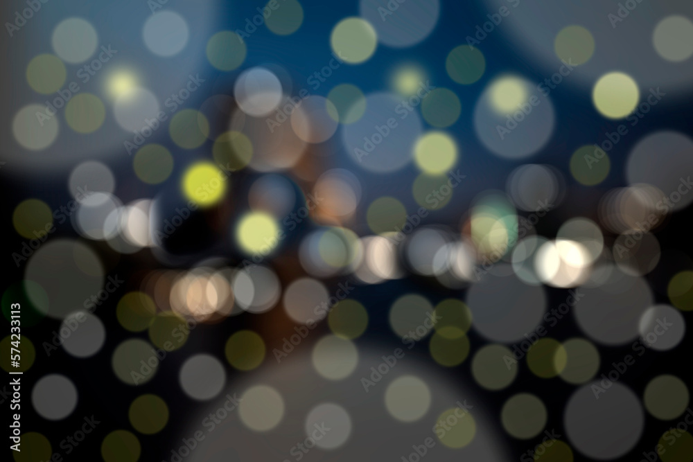 Fototapeta premium Bokeh shots, glow decorations, small bright circular