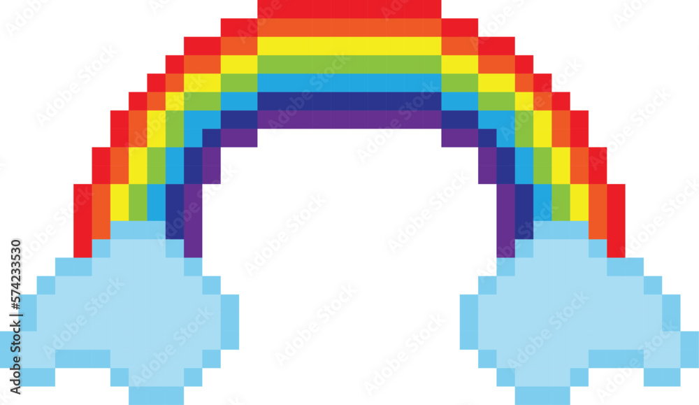 Rainbow St patricks day pixel art vector image Rainbow St patricks day pixel art vector image