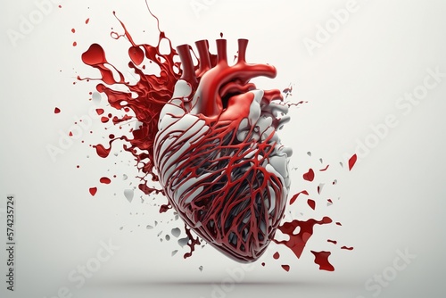 The concept of diseases of the cardiac ischemia. Generative AI. photo