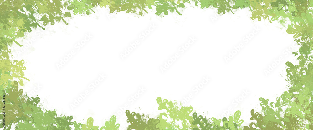 Big transparent png banner with frame of green leaves at the border for topics like garden, nature environment with a lot of white space for your content Big transparent png banner with frame of green leaves at the border for topics like garden, nature environment with a lot of white space for your content