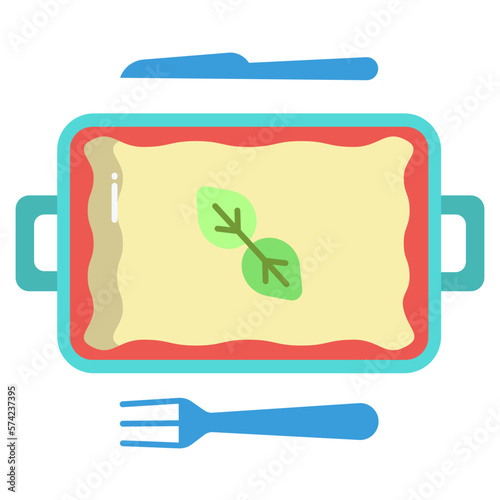 Outlined Lasagna dish icon