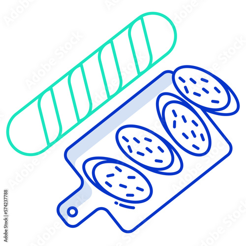 Outlined Baguette cut icon