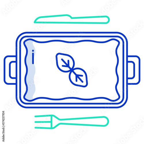 Outlined Lasagna dish icon