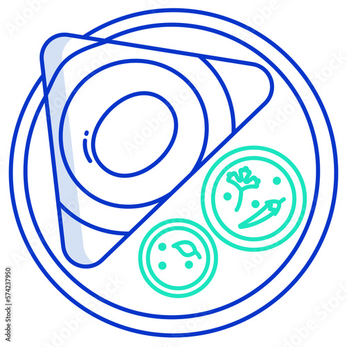 Outlined Dosa icon