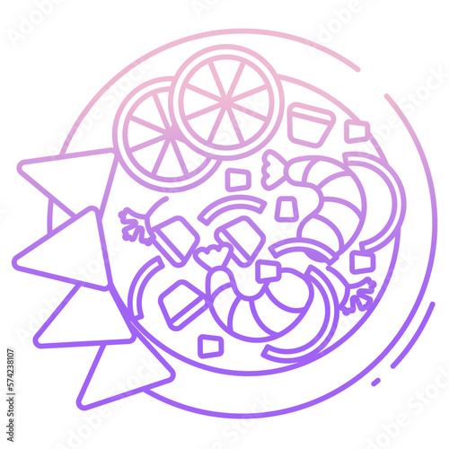 Outlined Ceviche icon