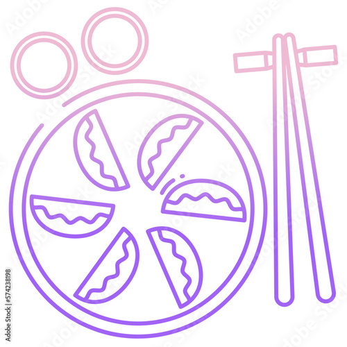 Outlined Jiaozi dish icon