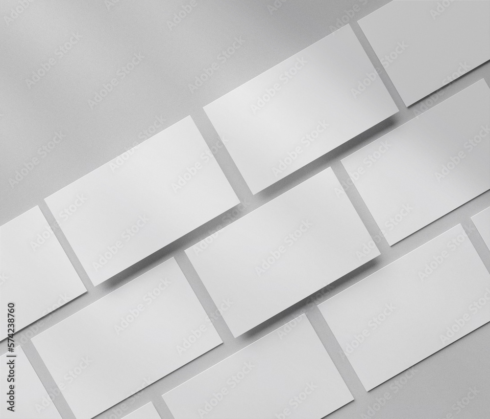 Fototapeta premium White business card mockup scene creator