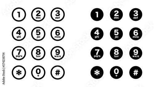 Phone numbers for web or app design. Mobile phone vector. Smartphone call interface.