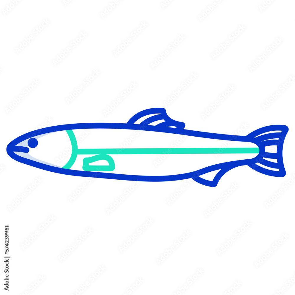 Coho salmon fish icon