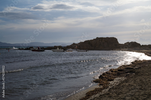 Relaxed sunset by the coast