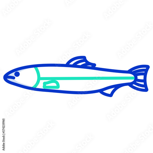 Coho salmon fish icon