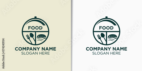 steak restaurant logo design template, food logo inspiration