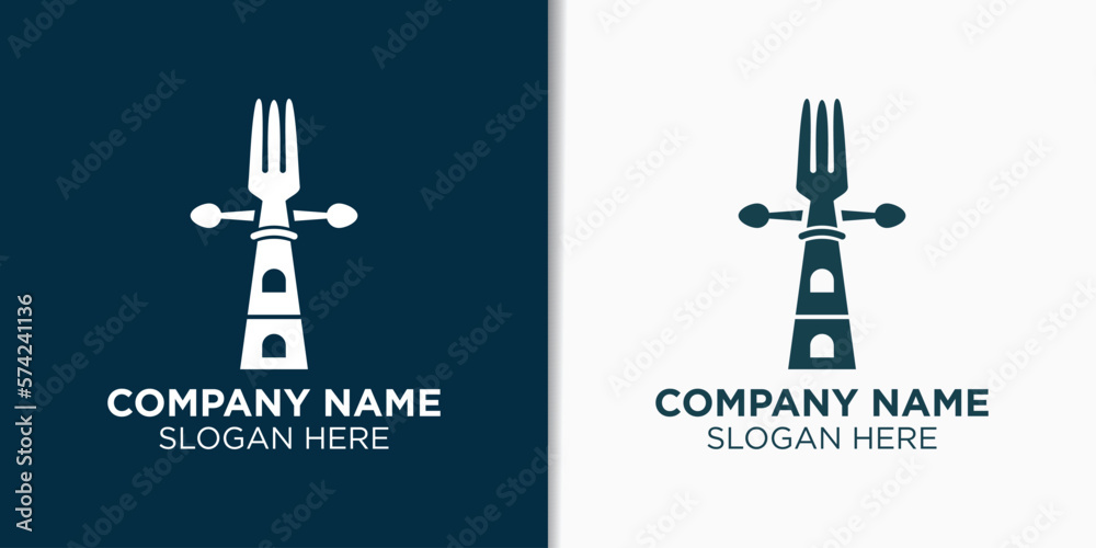 sea food restaurant logo design template, food and drink logo inspiration