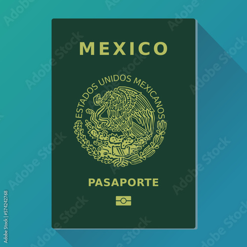 Mexican passport (flat design)
