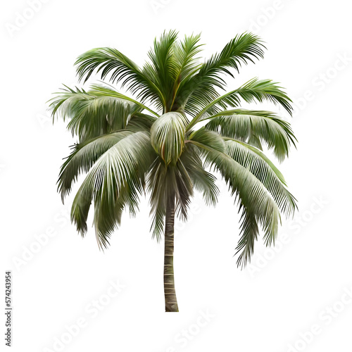 coconut tree isolated on white background