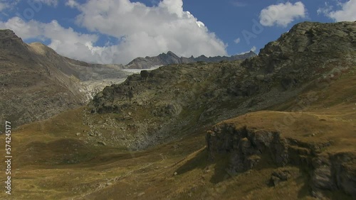 Mountain Terrain and Landscape in Beautiful Vanoise National Park, Aerial