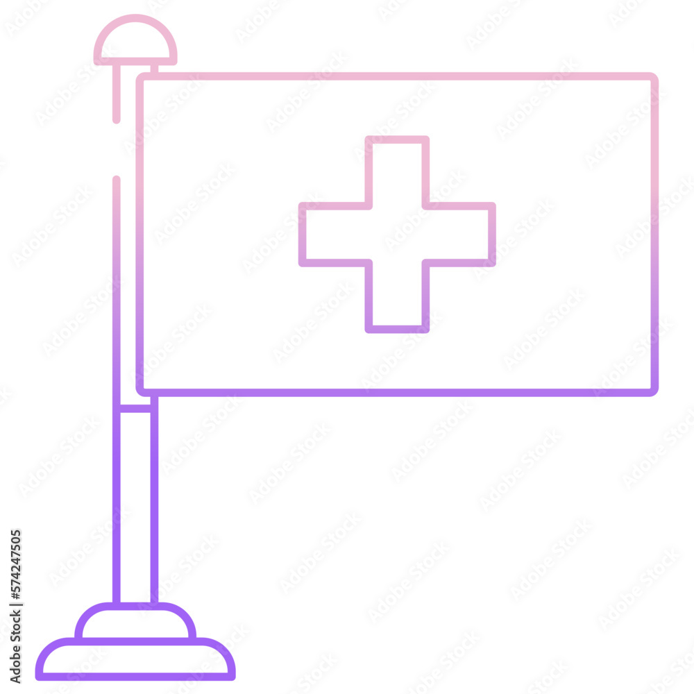 Fototapeta premium Switzerland flag icon