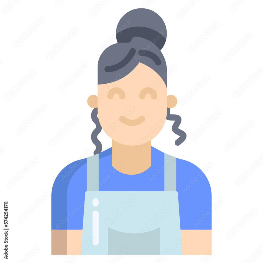 Woman chef icon