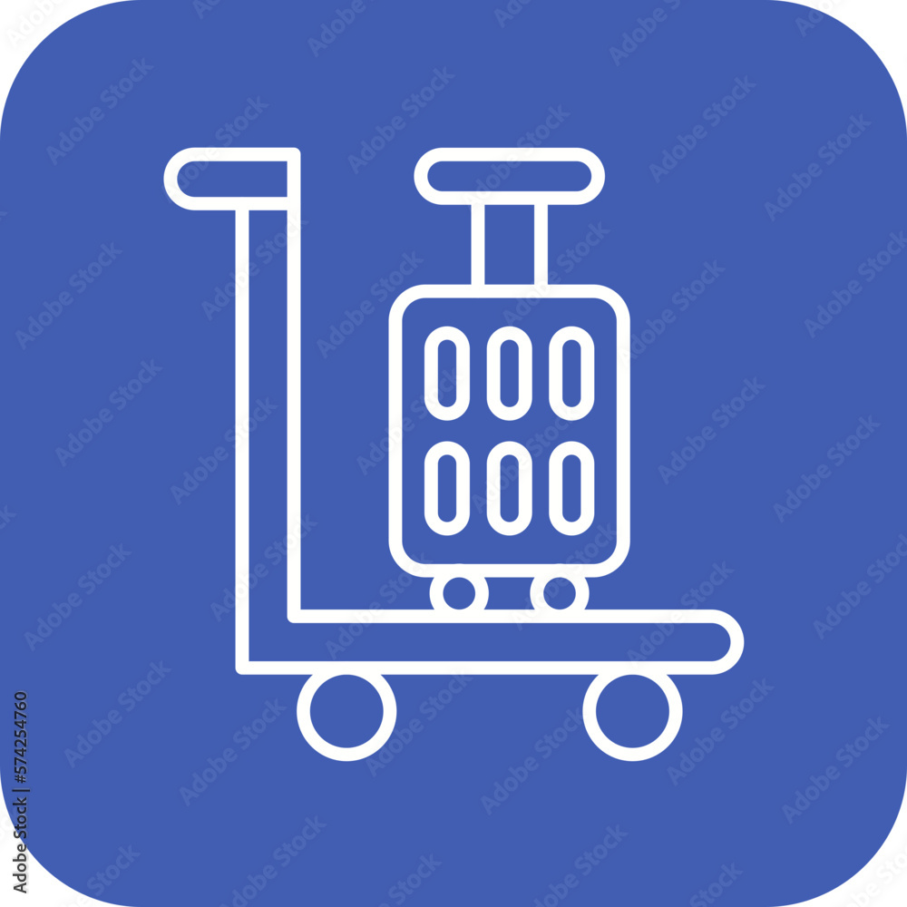 Luggage Trolley Icon Luggage Trolley Icon