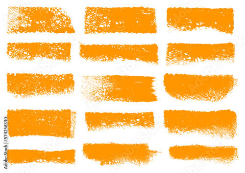 Set Fünfzehn Orange Stempel Schwamm