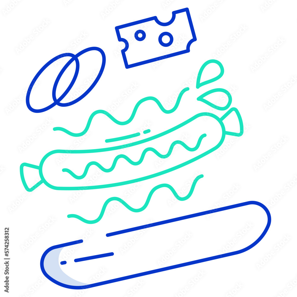 Fototapeta premium Hot dog icon
