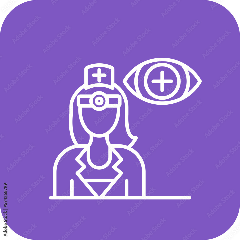 Obraz premium Optician Female Icon