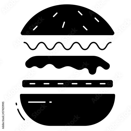 Black burger icon