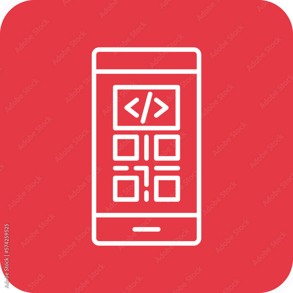 Smartphone Coding Icon Smartphone Coding Icon