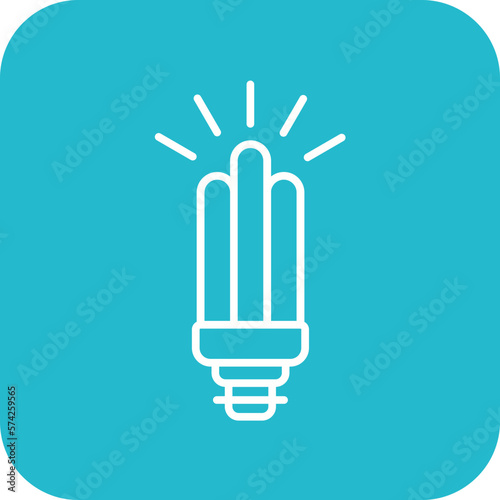 Fluorescent Light Bulb Icon