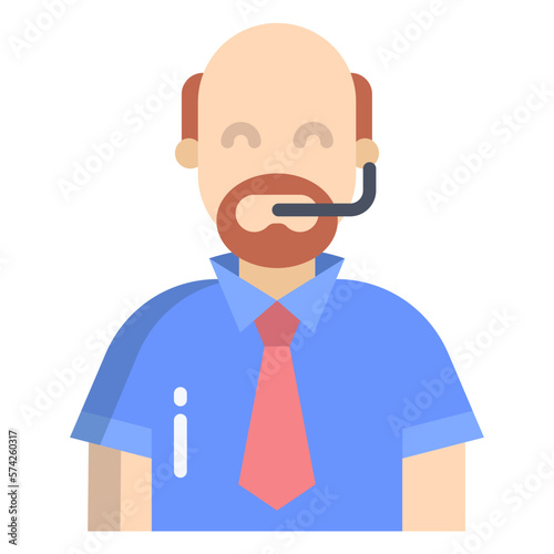 sports commentary man icon