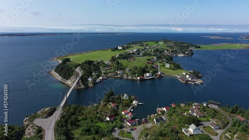 Beautiful, peaceful summer day on the small, idyllic island, Herdla photo