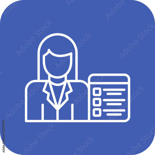 Recruiter Female Icon