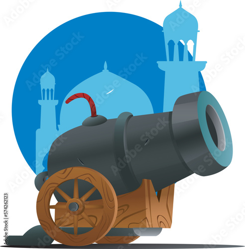 cannon on the wall