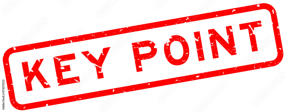 Grunge red key point word square rubber seal stamp on white background Grunge red key point word square rubber seal stamp on white background