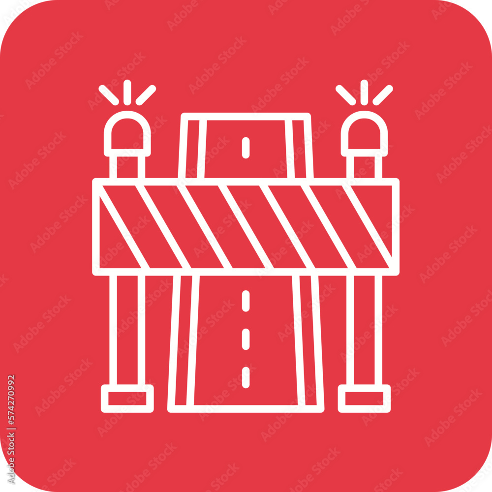Fototapeta premium Road Block Icon