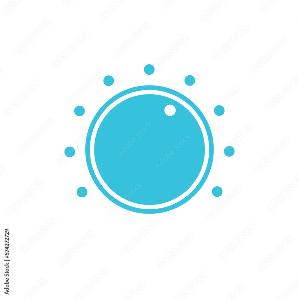 Volume music control knob icon on white background Volume music control knob icon on white background