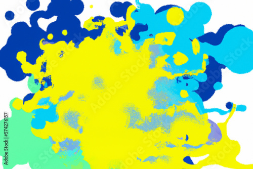 bright abstract background in yellow-blue tones generative AI 