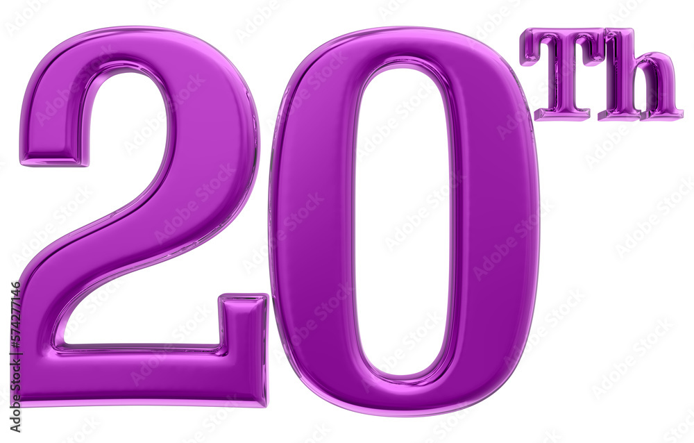 Happy Anniversary Number 3D Render