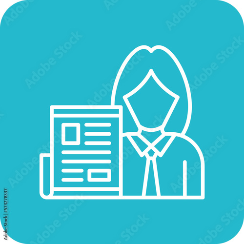 Female Journalist Icon