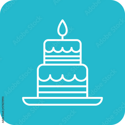 Two Layered Cake Icon