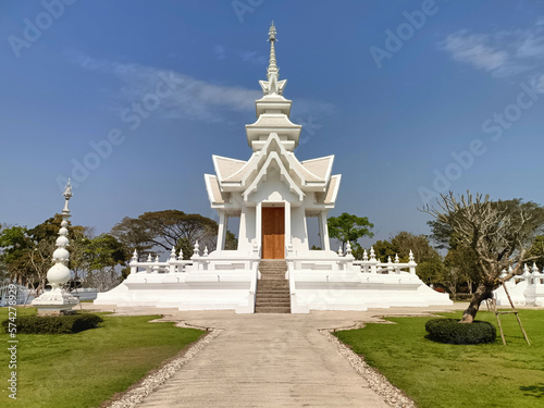 Wat Rong Khun or the White temple of Chiang Rai Thailand