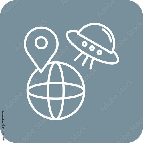 UFO Earth Icon