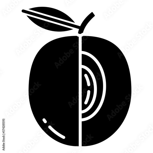 Plum slice icon