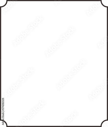 black frame for text, png, transparent