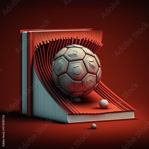 Soccer Ball as Book Cover Representation Generated by AI