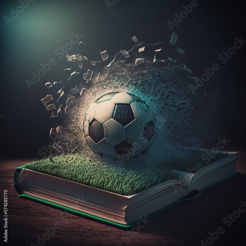 Soccer Ball as Book Cover Representation Generated by AI