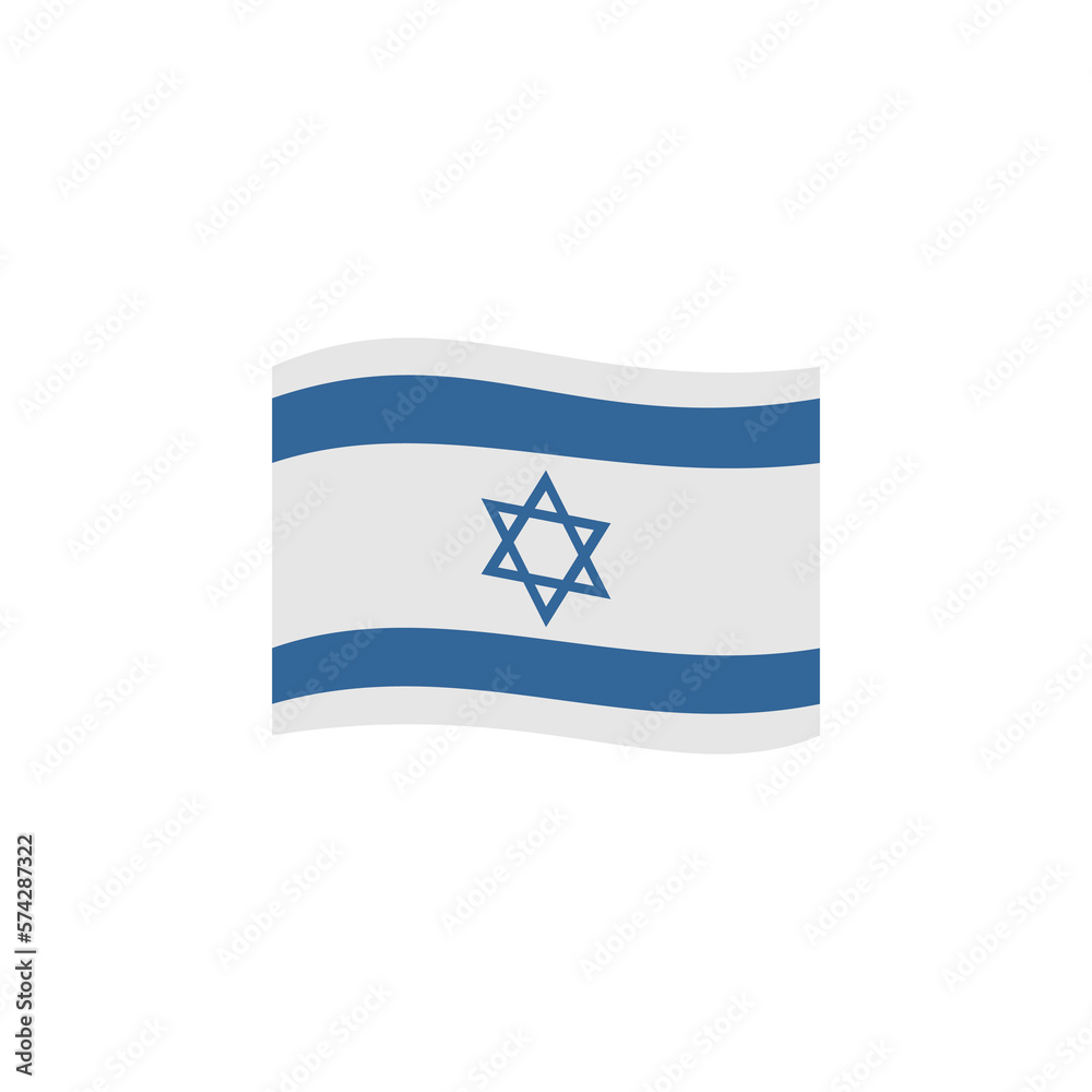 Israel flags icon set, Israel independence day icon set vector sign symbol