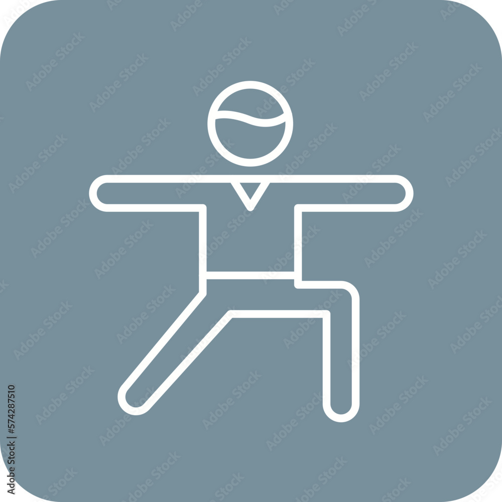 Warrior Pose Right Icon Warrior Pose Right Icon