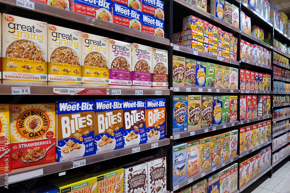 PENANG, MALAYSIA 22 FEB 2023 Various choice of flavoured breakfast